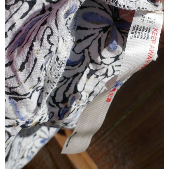 Anthropologie Breezy Lounge Romper Shorts Blue Floral Short Sleeve Small Modal - Picture 6 of 9